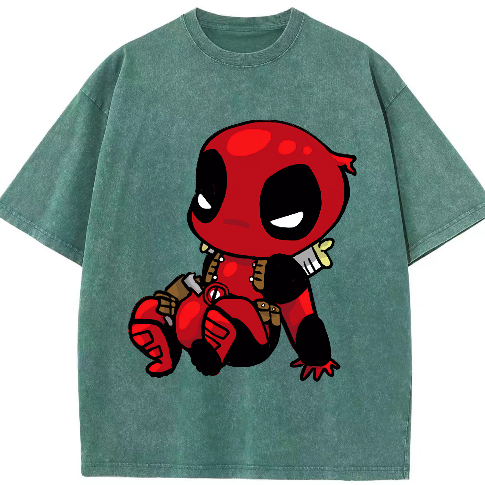 （画像用） Deadpool デッドプール 綿100% ヴィンテージ風 半袖Tシャツ（フロントプリント）